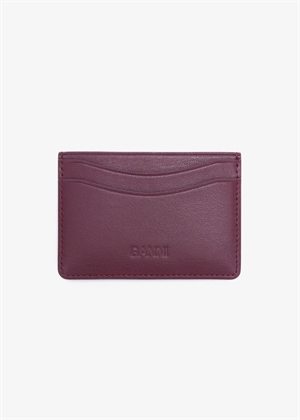 Bou card holder Burgundy B3010087 Ganni 
